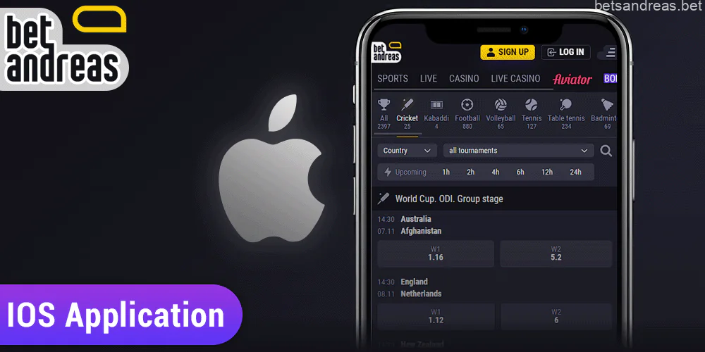 Betandreas betting app for iOS