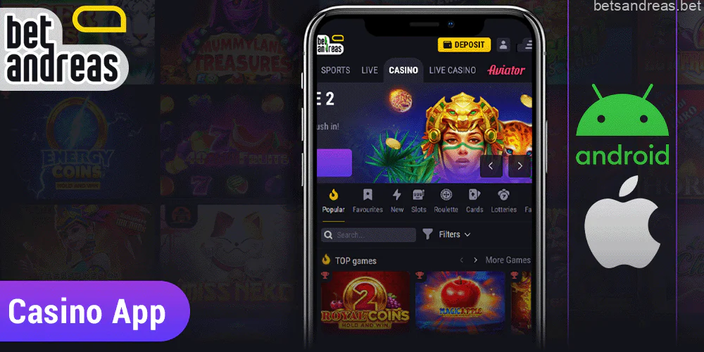 Betandreas Casino mobile app for players
