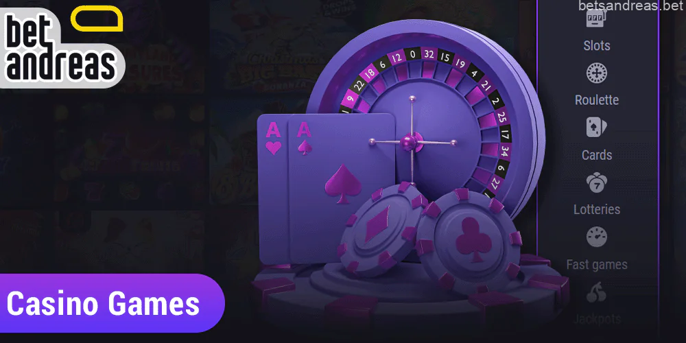 Сasino games are on Betandreas website