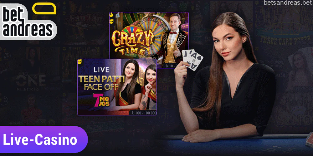 Live casino games at Betandreas site
