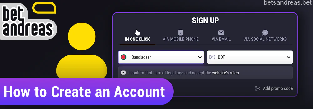 How to create your account in Betandreas