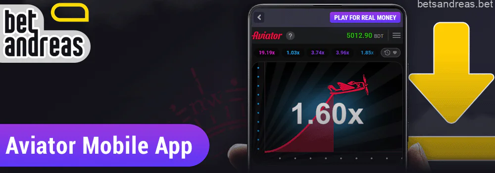Play Aviator through the Betandreas mobile app