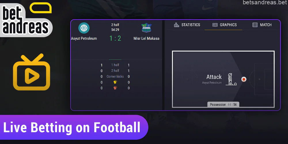 Football Betting on live matches on Betandreas