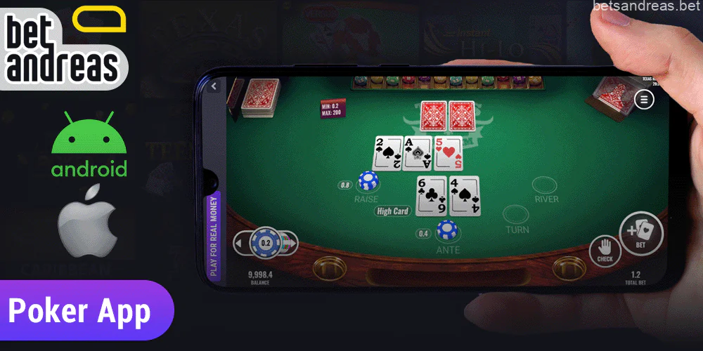 Mobile app for Poker players on Betandreas